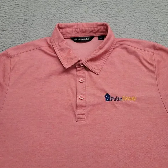 Travis Mathew Shirt Mens Large Red Logo Golf Outdoors Lightweight Casual Polo - Picture 2 of 12